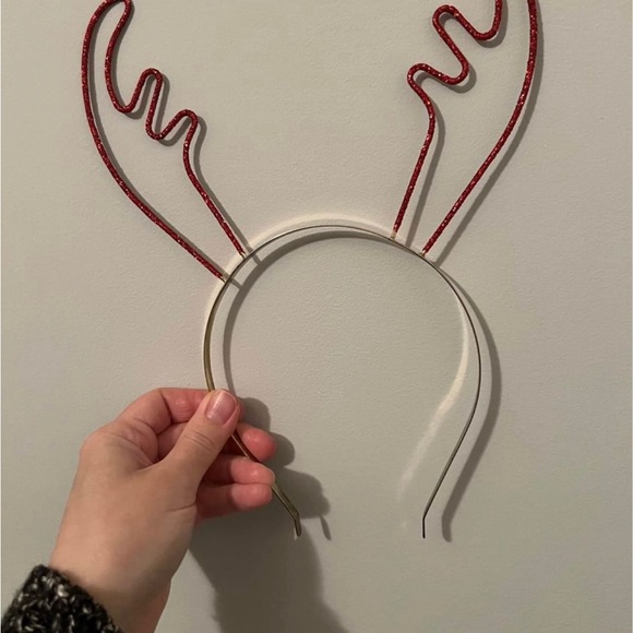 Christmas Festive Headbands - Red Plaid and Gold - Picture 8 of 8